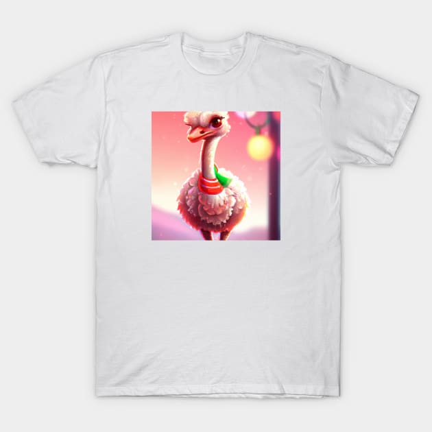 Cute Ostrich Drawing T-Shirt by Play Zoo